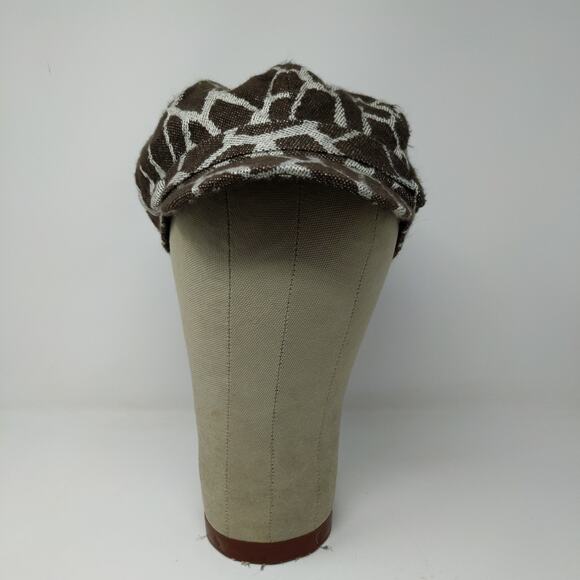 Angela & William Cheetah Print Pattern Hat Brown White OSFA Logo - Picture 2 of 11